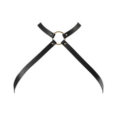 Портупея з екошкіри Bijoux Indiscrets MAZE — Cross Chest Harness Black