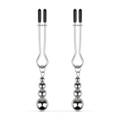 Затискачі для сосків Bedroom Fantasies: Nipple Clamps with Beaded Chain - Silver