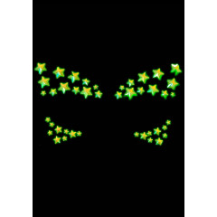 Прикраса-зірочки для тіла Leg Avenue Celeste face jewels sticker, наліпки, світяться у темряві