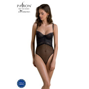 Боді Passion KERRIA BODY black, S/M, з високими вирізами та верхом балконет
