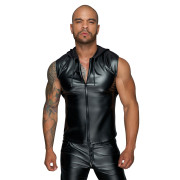 Чоловіча безрукавка з капюшоном Noir Handmade H062 Hooded Shirt, 3XL, мокрий ефект