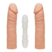 Фалоімітатор подвійний Doc Johnson The D - Double D - 16 Inch - ULTRASKYN, діаметр 4,4 см, Vack-U-Lo