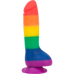 Райдужний фалоімітатор ADDICTION - JUSTIN - 8 "- RAINBOW, 20,3 см, силікон, вібропуля в подарунок