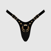 Трусики для страпона Strap-On-Me Leatherette Harness Fabulous - One Size - Black Glossy