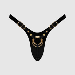 Трусики для страпона Strap-On-Me Leatherette Harness Fabulous - One Size - Black Glossy