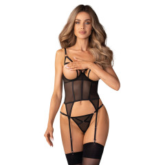 Корсет Obsessive Euridia corset & tanga M/L