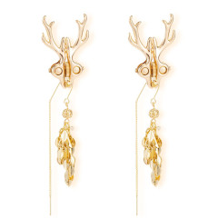 Затискачі для сосків LOCKINK SEVANDA Stag Adjustable Nipple Clamps, золотисті, зі знімними підвісками