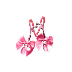 Затискачі для сосків з регулюванням Art of Sex - Flirty Bow, колір рожевий
