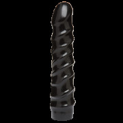 Дилдо Doc Johnson CodeBlack - 8 Inch Raging Vac-U-Lock із стимулювальним рельєфом, діаметр 3,8 см