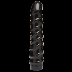 Дилдо Doc Johnson CodeBlack - 8 Inch Raging Vac-U-Lock із стимулювальним рельєфом, діаметр 3,8 см