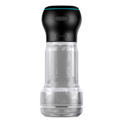 Мастурбатор Kiiroo Feel Pocket Crystal зі всмоктувальною інтерактивною насадкою PowerBlow Combo Set