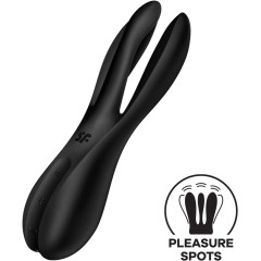 Кліторальний вібратор Satisfyer Threesome 2 Black, 3 гнучкі пальчики, 3 мотори