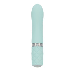 Розкішний вібратор PILLOW TALK - Flirty Teal з кристалом Swarovski, гнучка головка