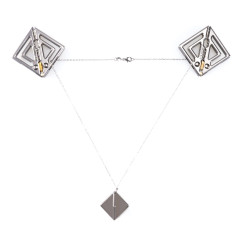 Затискачі для сосків з легкою підвіскою LOCKINK Adjustable Nipple Clamps with Light Pendant, сріблясті