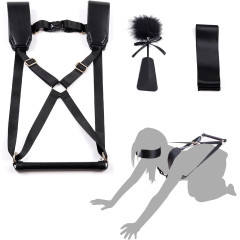 БДСМ-набір LOCKINK YEAHWOW Black Doggy Style Saddle set