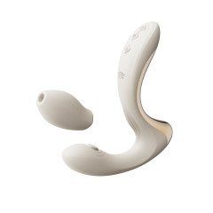 Вібратор-пульсатор з вакуумною насадкою Zalo – Talis G-Spot PulseWave Vibrator Ivory White