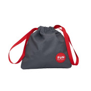 Сумка для секс-іграшок Fun Factory TOYBAG, S, сіра, кисет, 14x14 см 
