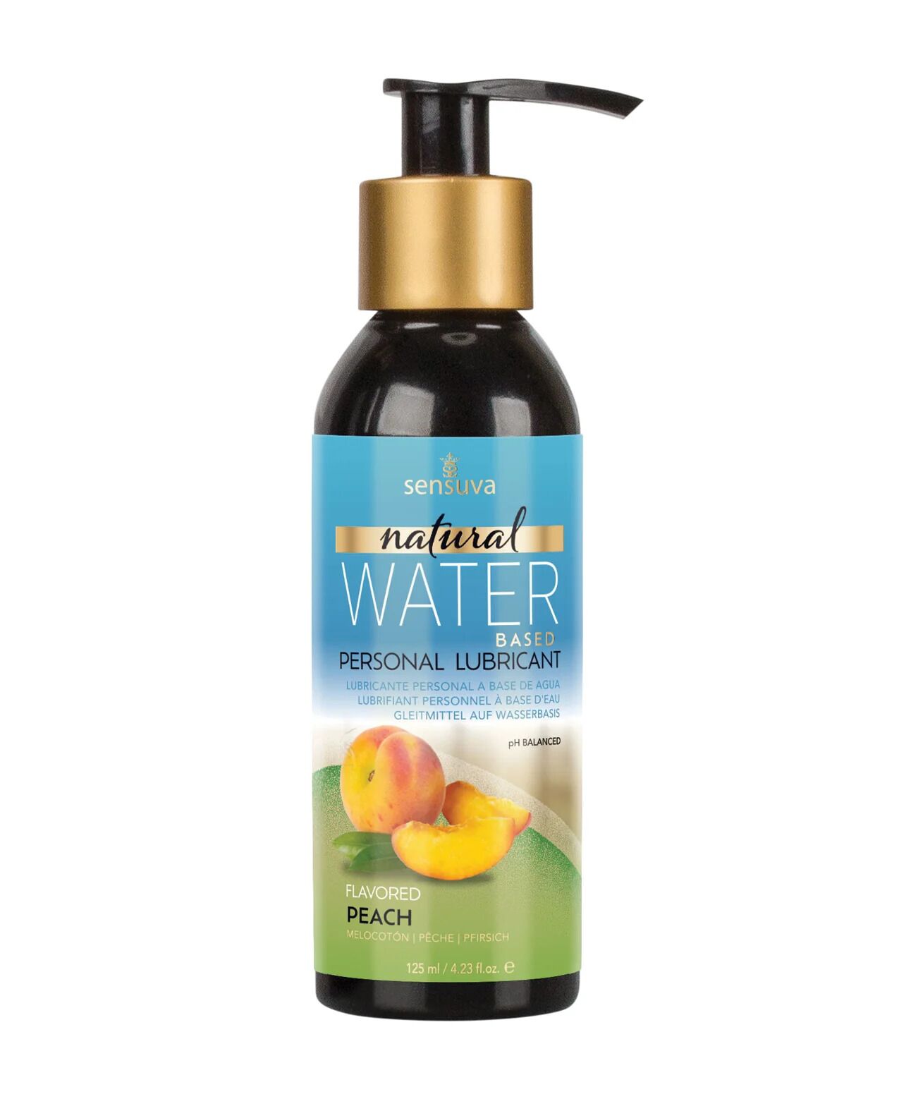 Змазка на водній основі Sensuva Natural Water-Based Peach (125 мл) без гліцерину та парабенів