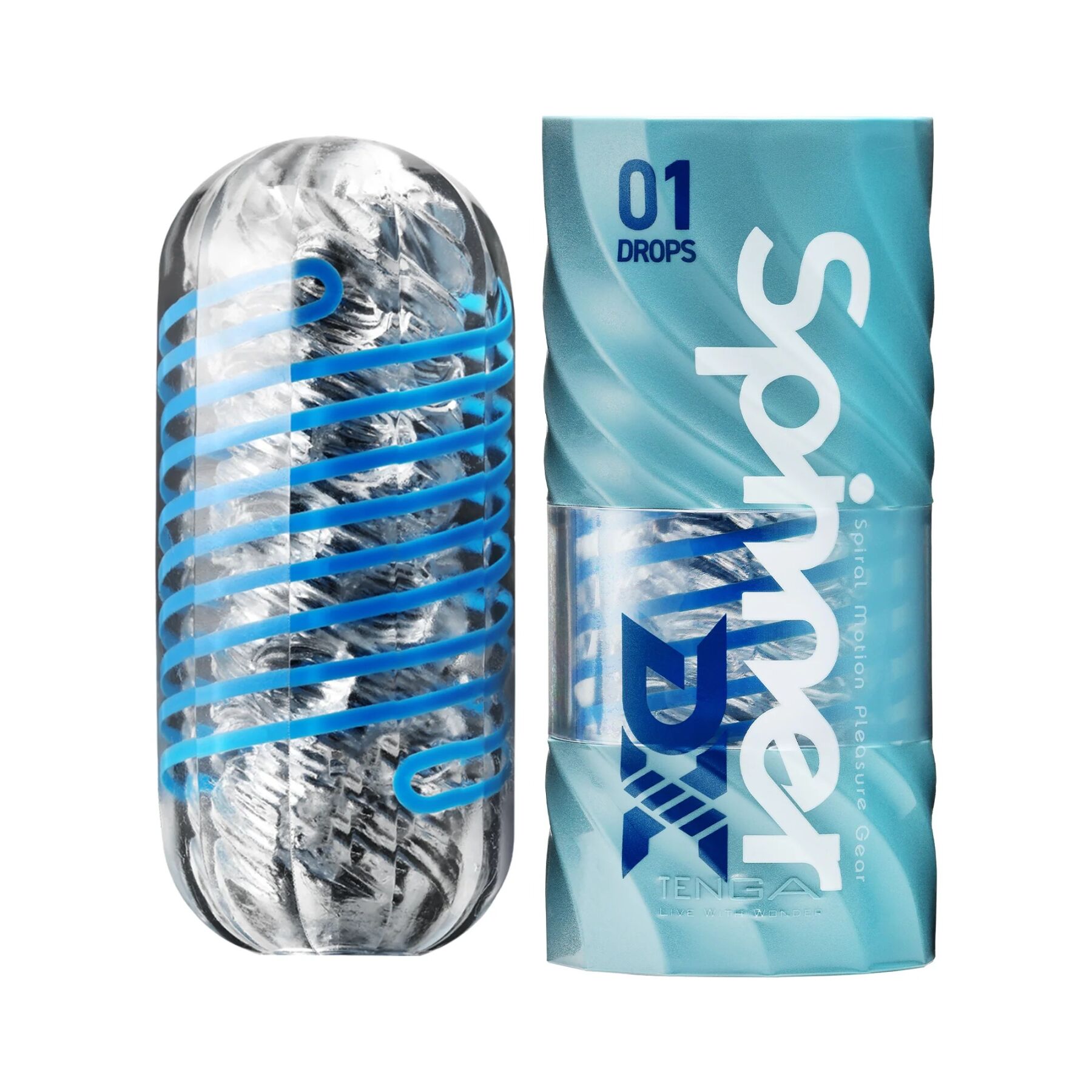 Мастурбатор Tenga Spinner DX 01 Drops, з пружною стимулювальною спіраллю всередині, ніжний вплив